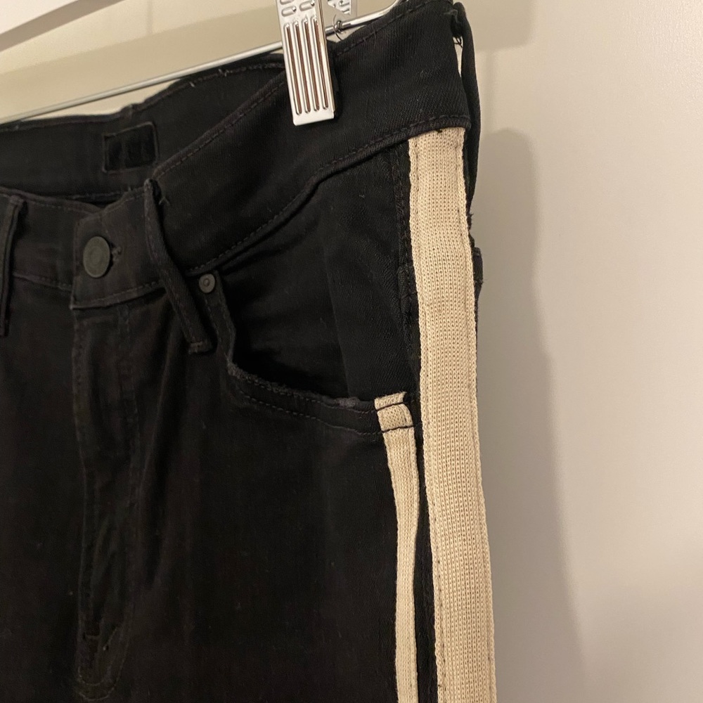 Mother Insider Crop Step Fray Denim (stretch, crop); Size 26